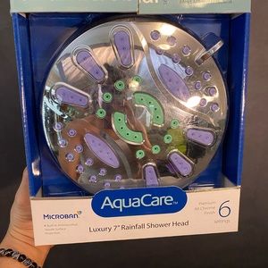 Microban. Brand New Shower Head. 6 settings. NWT. AquaCare Brand.